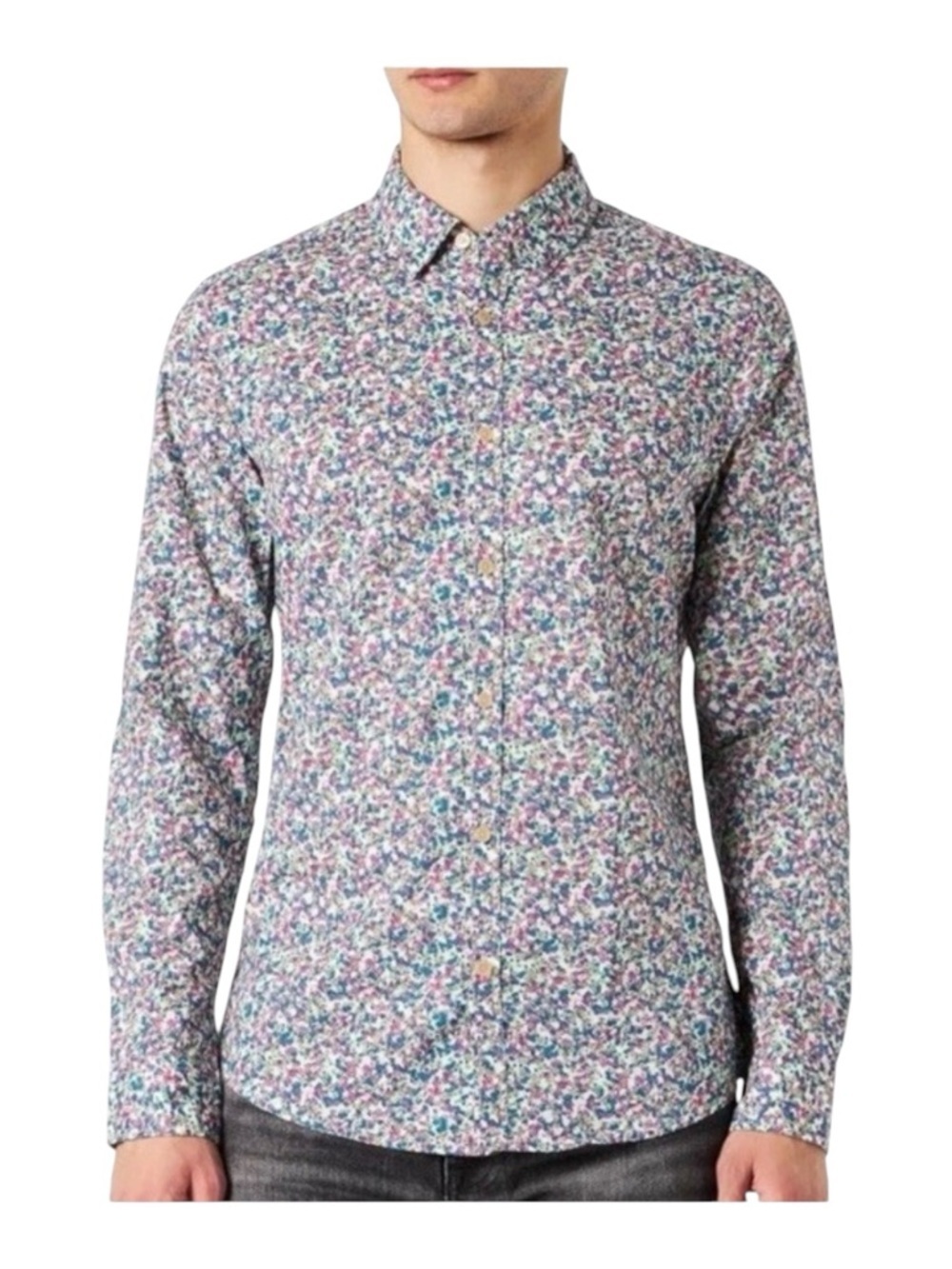 Scotch & Soda Floral Button Down Shirt XL NWT Multicolor Slim Fit